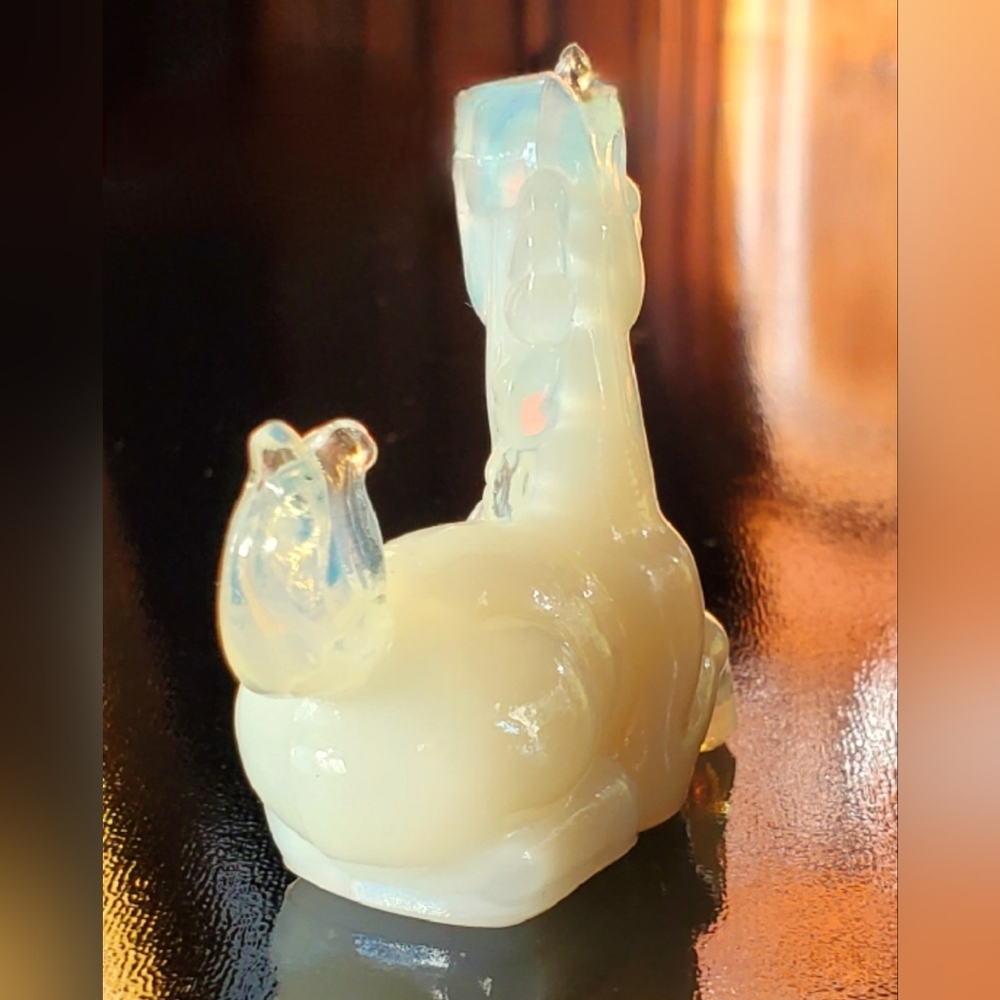 Vntg Boyd Light Yellow Slag Glass Little Lucky the Unicorn 🦄 - Picture 3 of 11